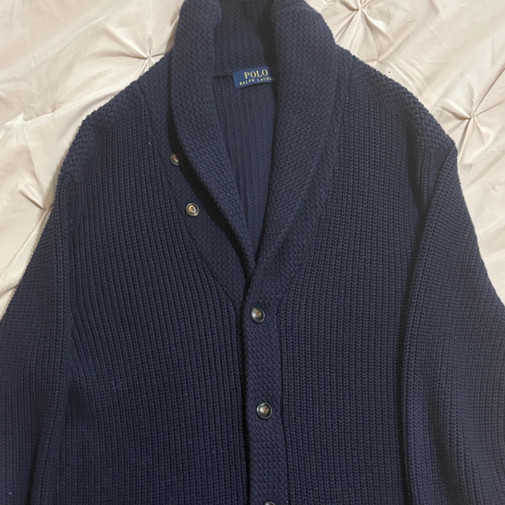 Polo by Ralph Lauren Dark Navy Shawl Collar Cardigan